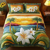 3 Piece Quilted Bedding Set - Aloha Spirit — view 1