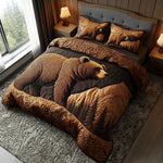 3-piece quilted bedding set - Forest animals — view 1