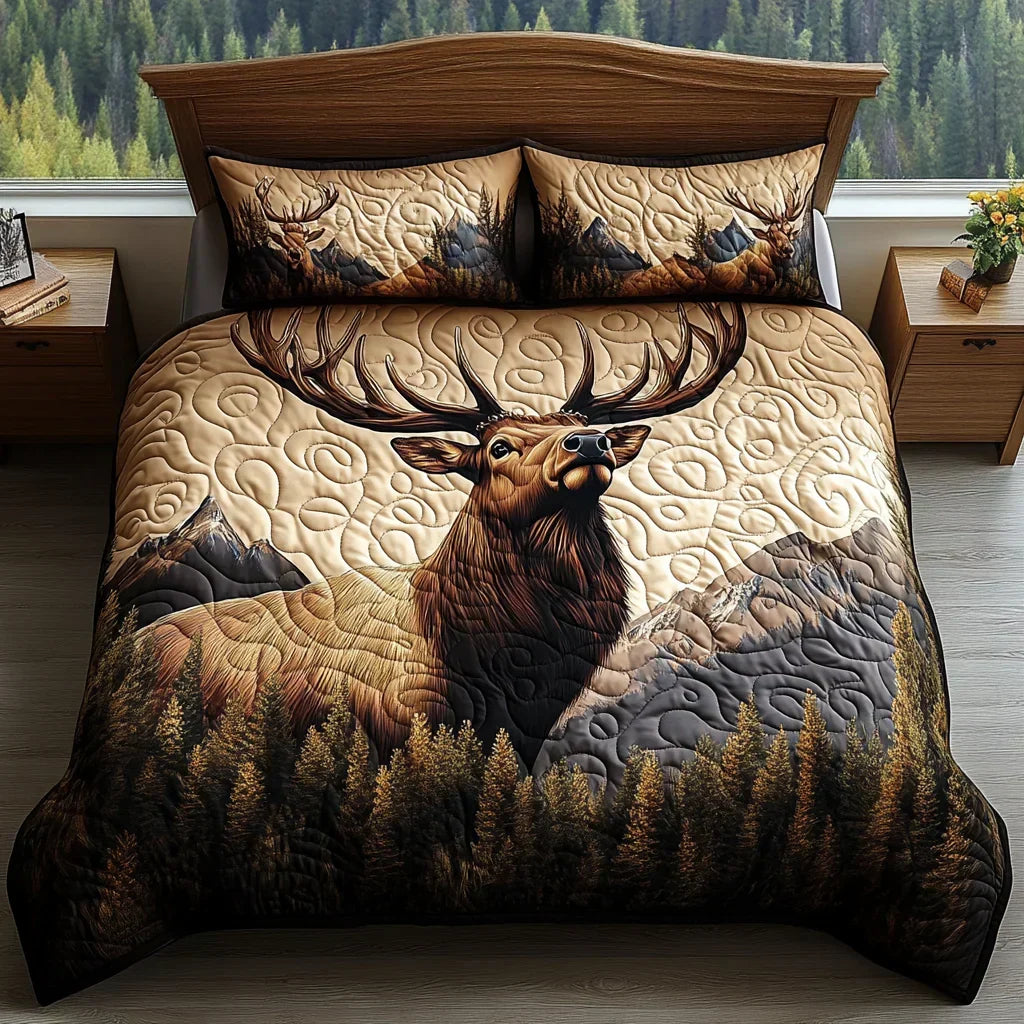 3-piece quilted bedding set - Forest animals — view 2