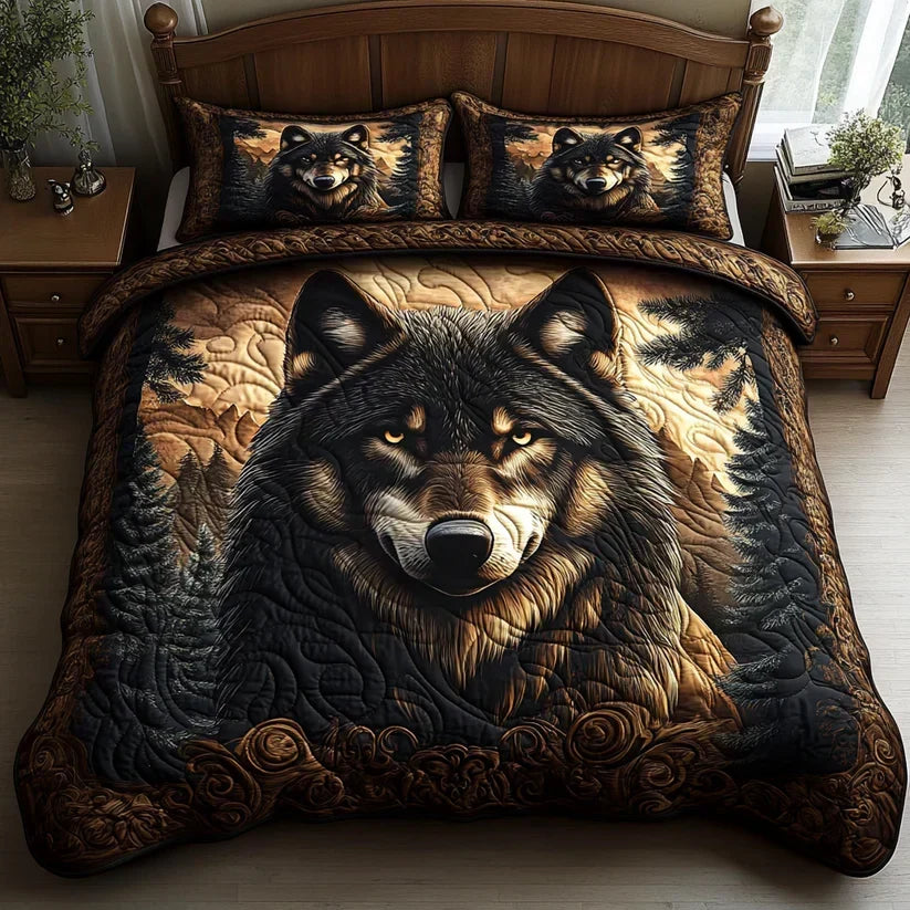 3-piece quilted bedding set - Forest animals — view 3