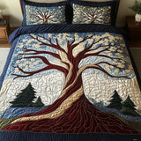3-piece quilted bedding set - Harmony forest — view 1