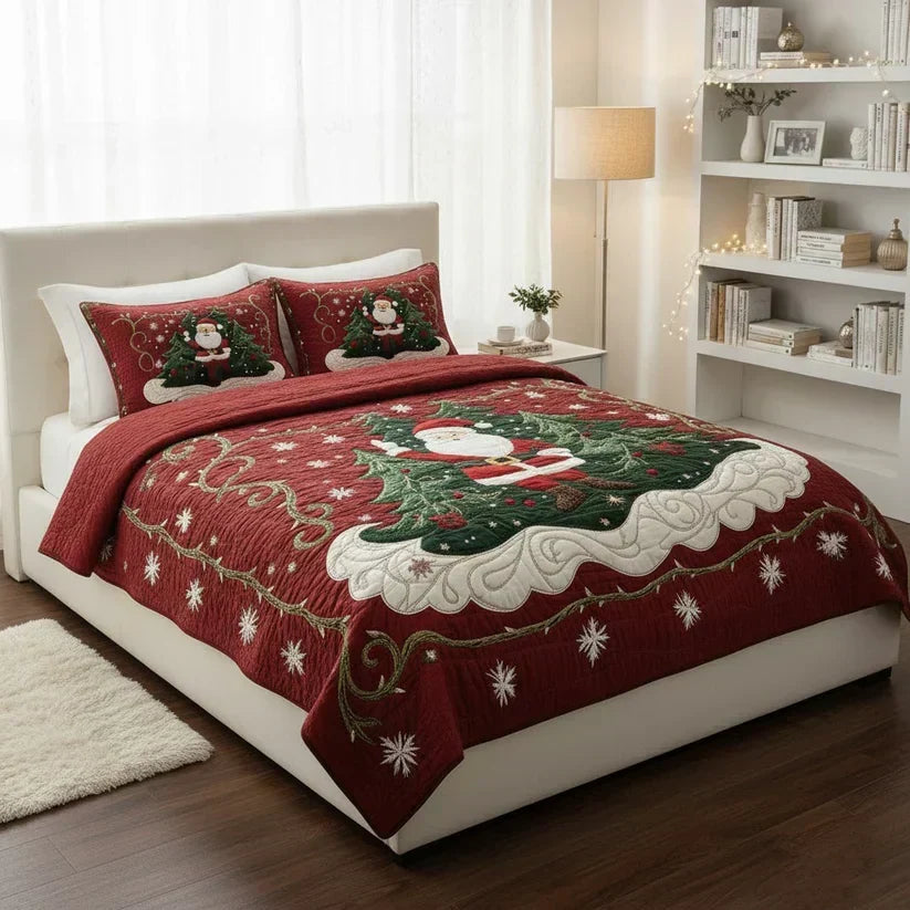 3-piece quilted bedding set - Santa’s Workshop — view 3