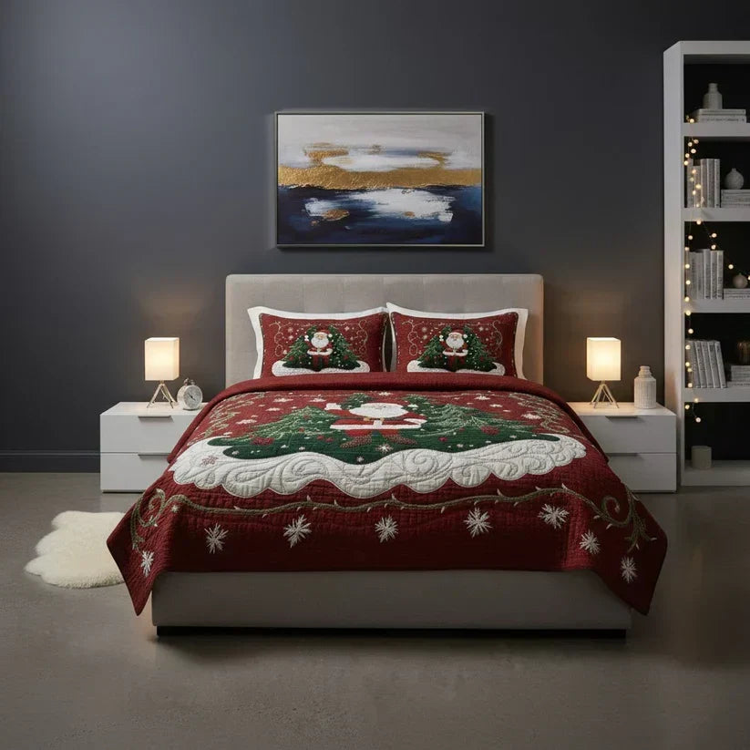 3-piece quilted bedding set - Santa’s Workshop — view 4