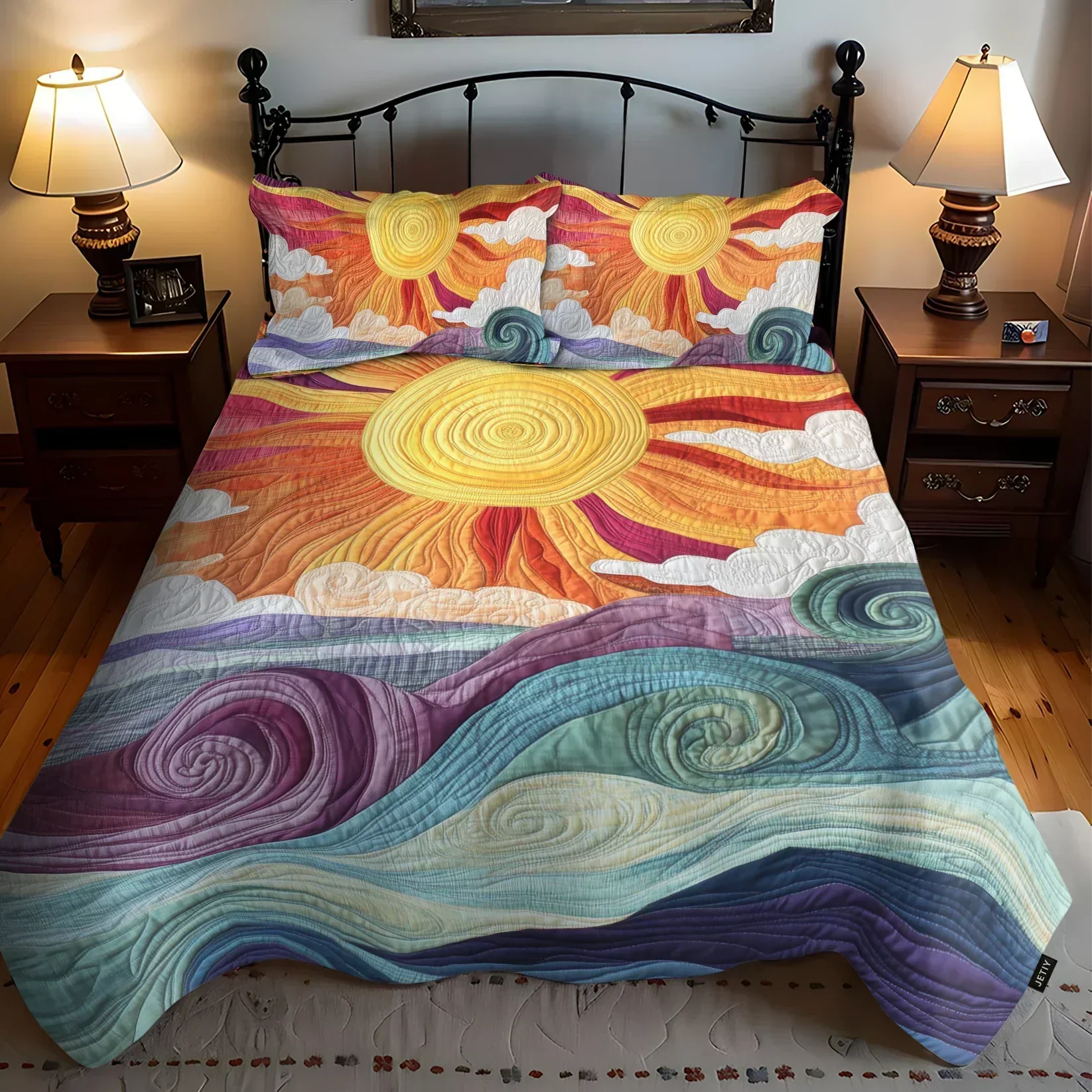 3-piece quilted bedding set - Sunny magic — view 1