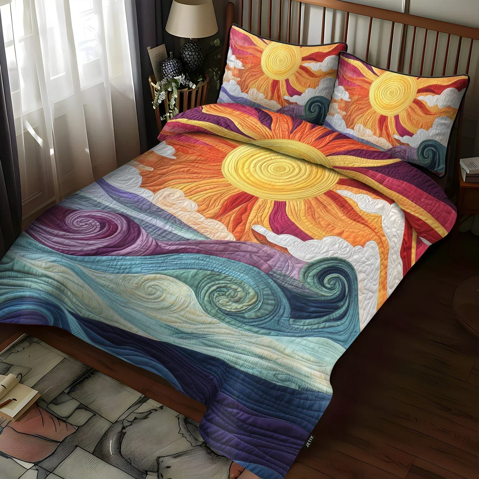 3-piece quilted bedding set - Sunny magic — view 2