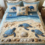 3 Piece Quilted Bedding Set - Ocean Waves — view 1