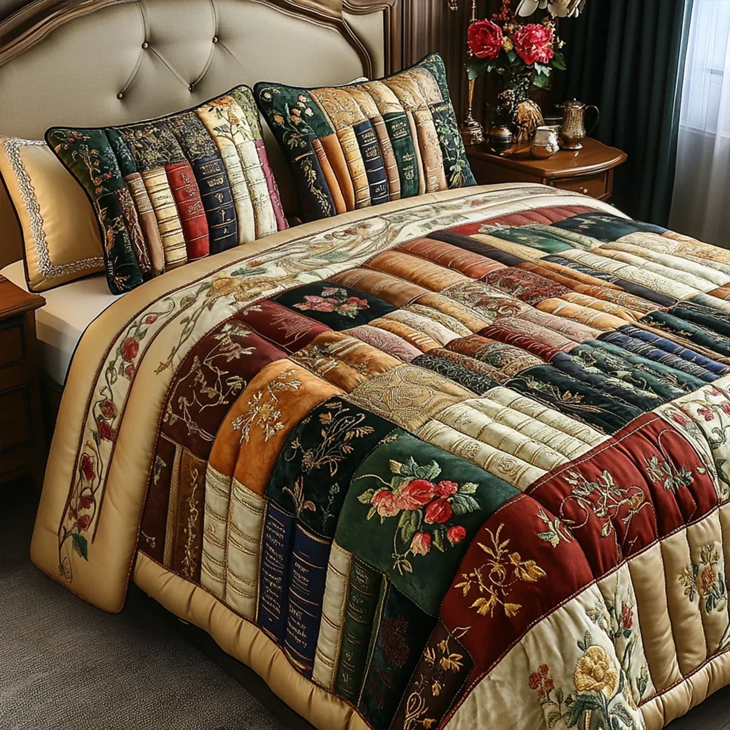 3-piece quilted bedding set - Reading corner — view 1