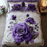 3-piece quilted bedding set - Rosa purple — view 2