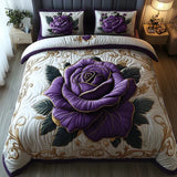 3-piece quilted bedding set - Rosa purple — view 4