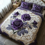 3-piece quilted bedding set - Rosa purple — view 5