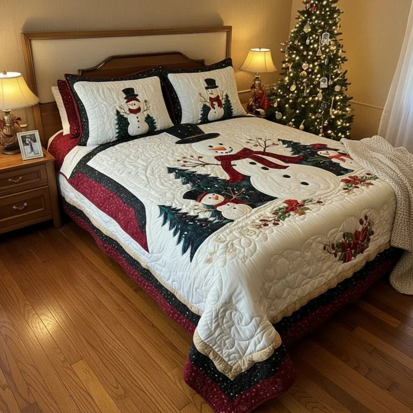 3-piece quilted bedding set - Snow Friends — view 4