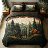 3-piece quilted bedding set - Spaziergang forest — view 1