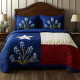 3 Piece Quilted Bedding Set - Stolz Texas — view 1
