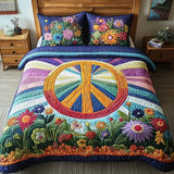 3 Piece Quilted Bedding Set - Tie Dye Dreams — view 1