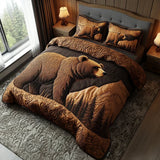 3 Piece Quilted Bedding Set - Wild Trails — view 1