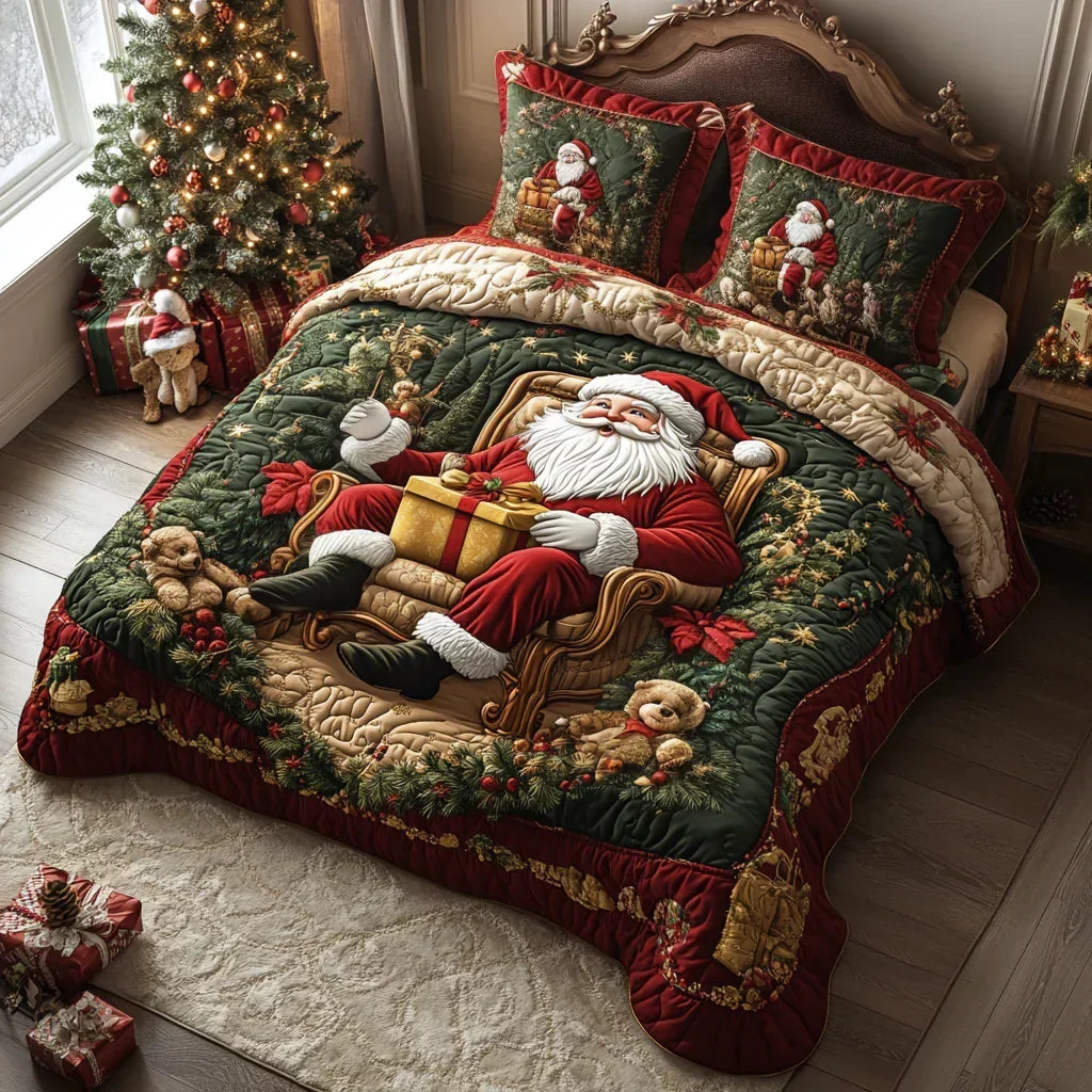 3-piece quilted bedding set - Santa's magic — view 1