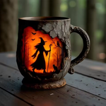 3D Halloween mug - with witch and cat pattern — view 1