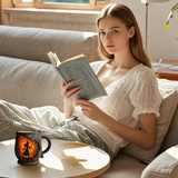 3D Halloween mug - with witch and cat pattern — view 4