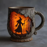 3D Halloween mug - with witch and cat pattern — view 6