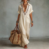 Aaliyah - Embroidered Shirt Dress — view 1