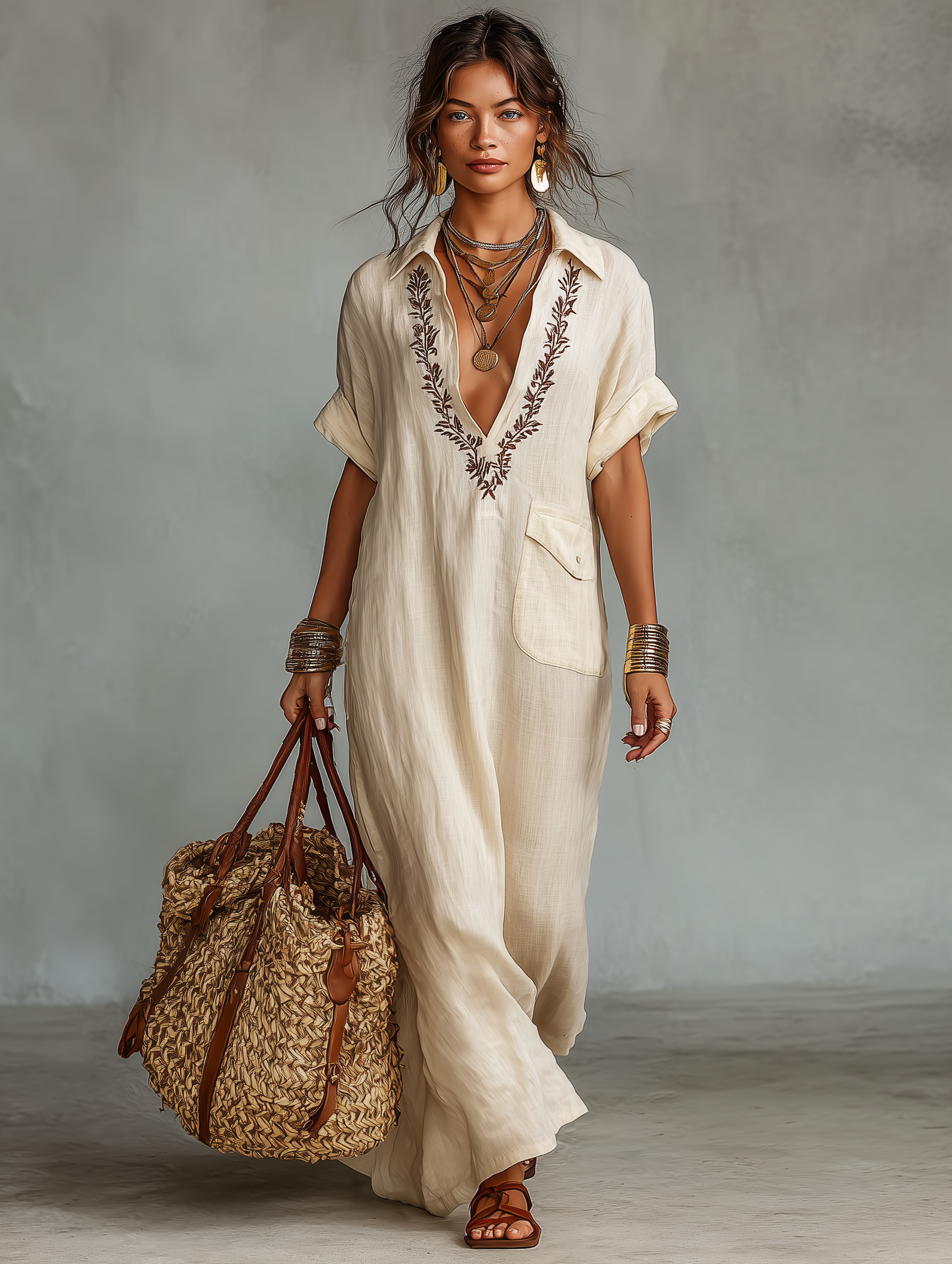 Aaliyah - Embroidered Shirt Dress — view 6