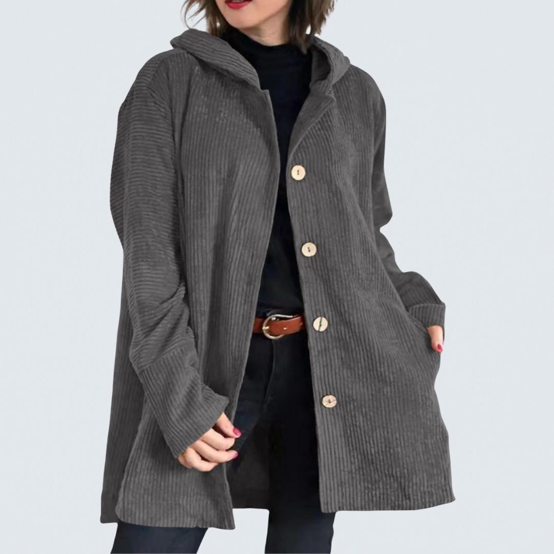 Abigail - Corduroy Hooded Cardigan — view 1