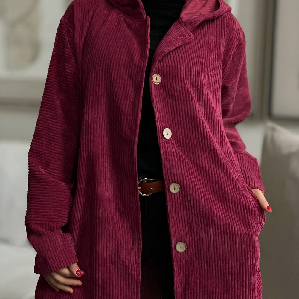 Abigail - Corduroy Hooded Cardigan — view 2
