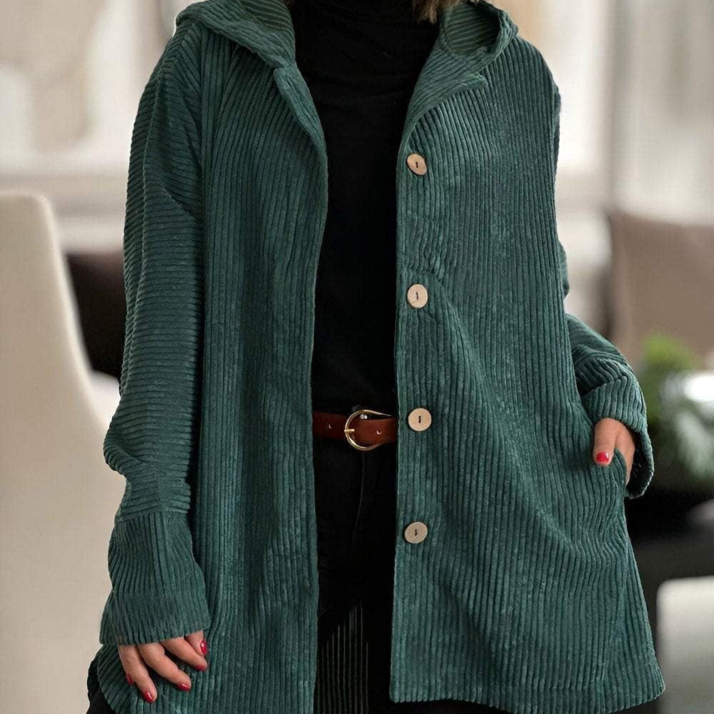 Abigail - Corduroy Hooded Cardigan — view 4