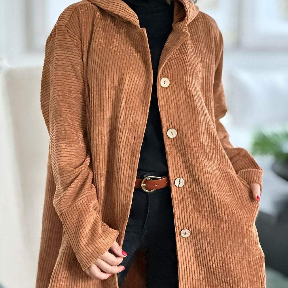 Abigail - Corduroy Hooded Cardigan — view 7