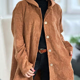 Abigail - Corduroy Hooded Cardigan — view 7