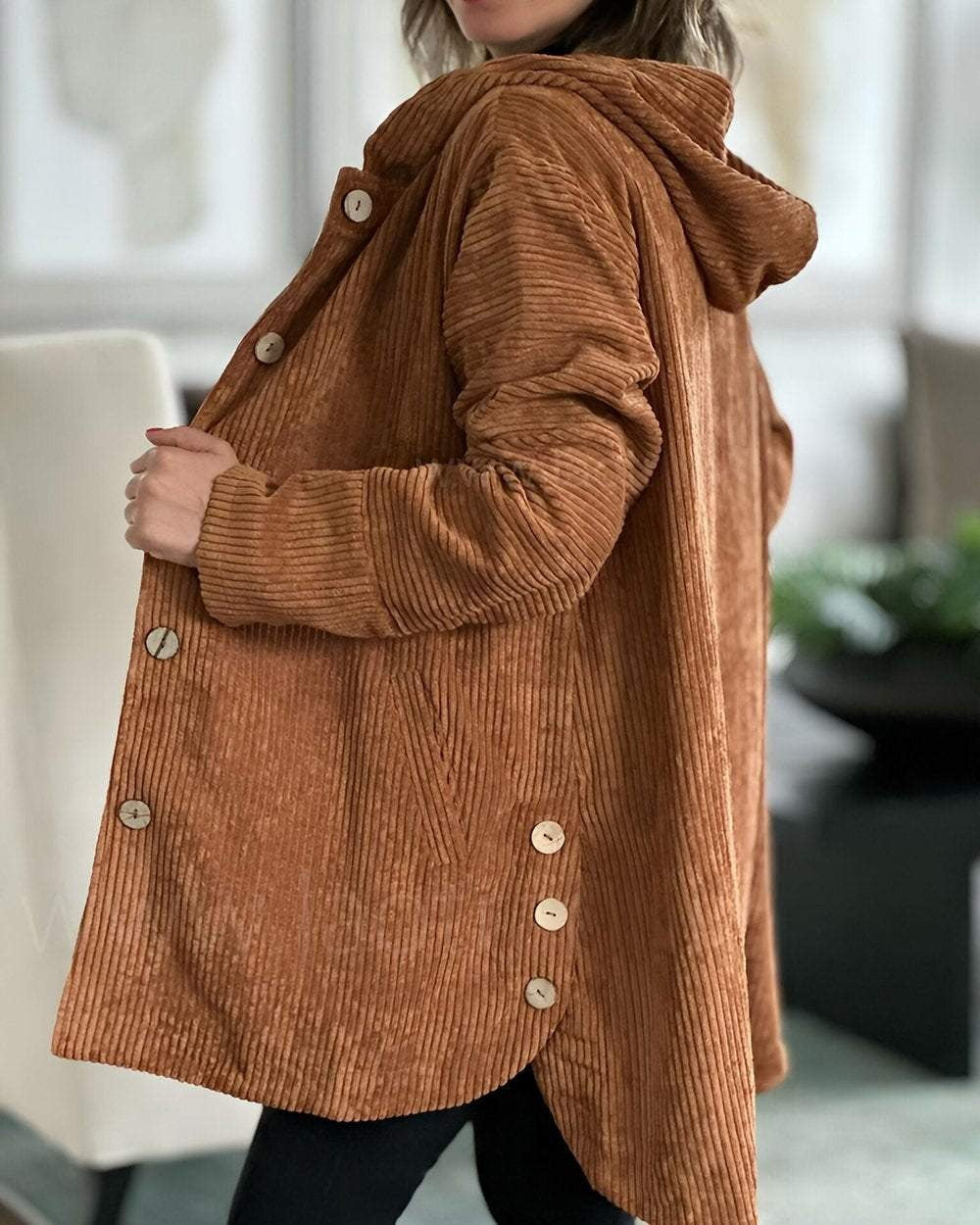Abigail - Corduroy Hooded Cardigan — view 8