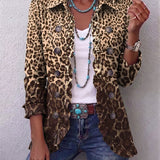 Abigail - Ruffled Leopard Print Coat — view 1