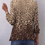 Abigail - Ruffled Leopard Print Coat — view 2