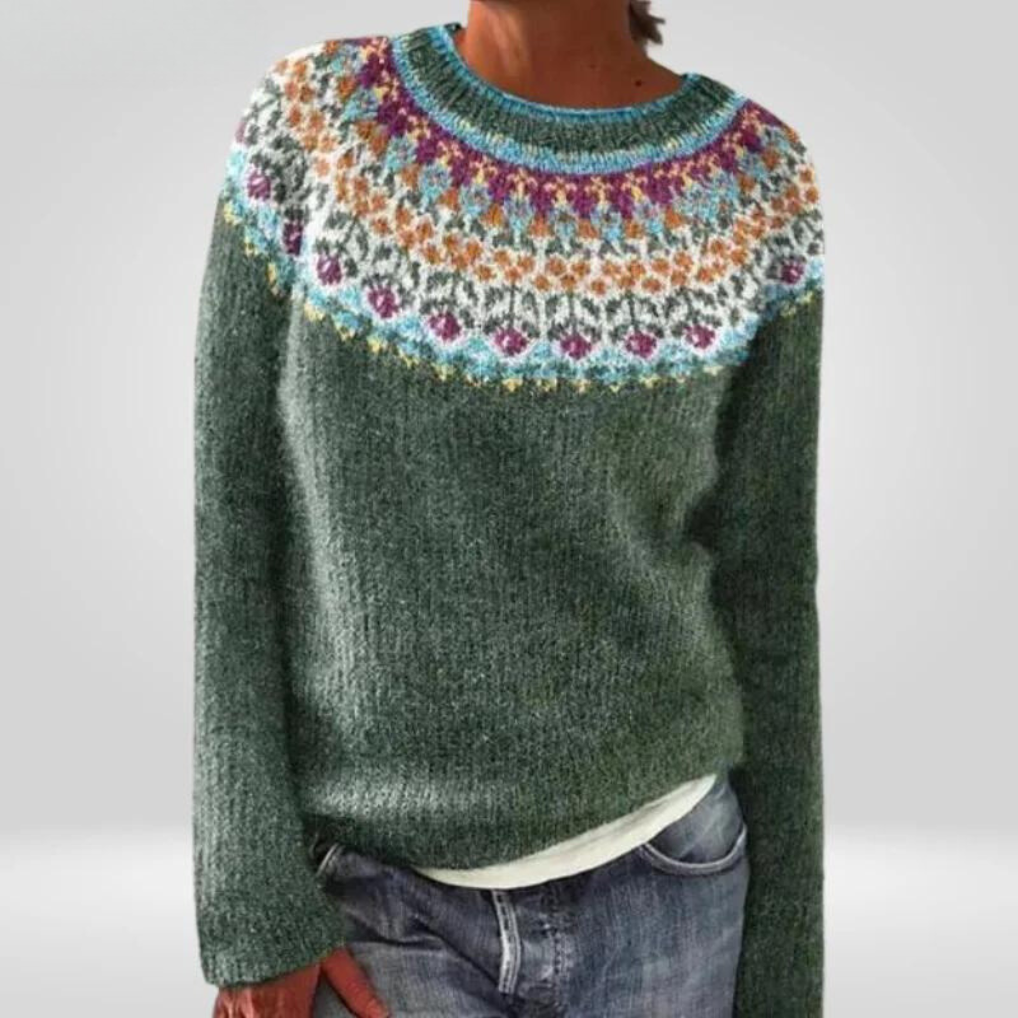 Abigail - Retro Knitted Sweater — view 1