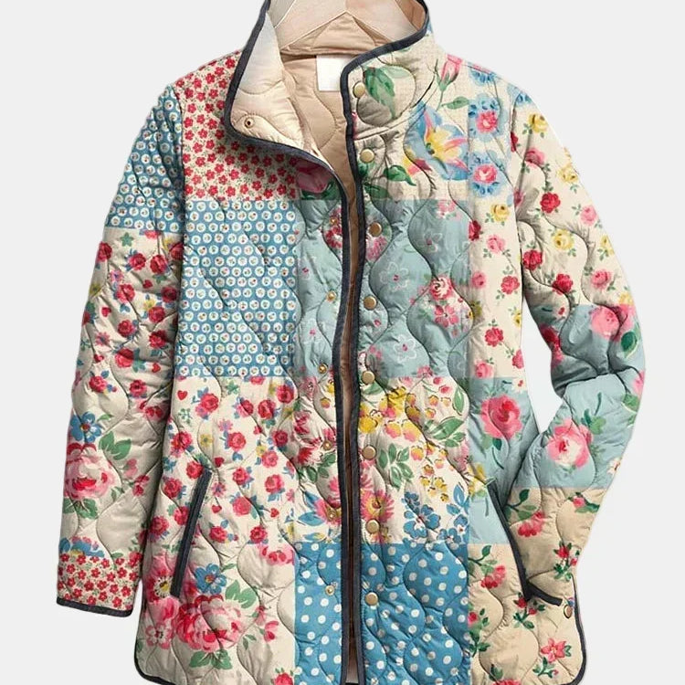 Abigail - Floral Patchwork Quilted Jacket — view 1