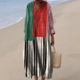 Adalynn - Striped Patchwork Dress — view 1