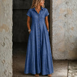 Adalynn - long denim dress — view 1