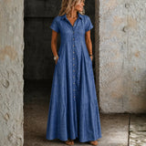 Adalynn - long denim dress — view 1