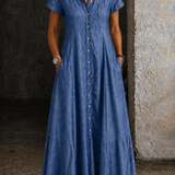 Adalynn - long denim dress — view 2