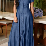 Adalynn - long denim dress — view 3