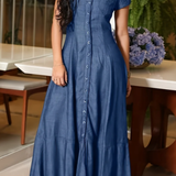Adalynn - long denim dress — view 3