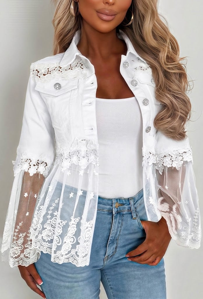 Addison - Lace panel jacket — view 1