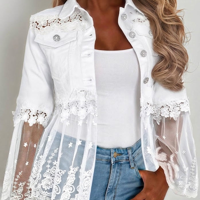 Addison - Lace panel jacket — view 1