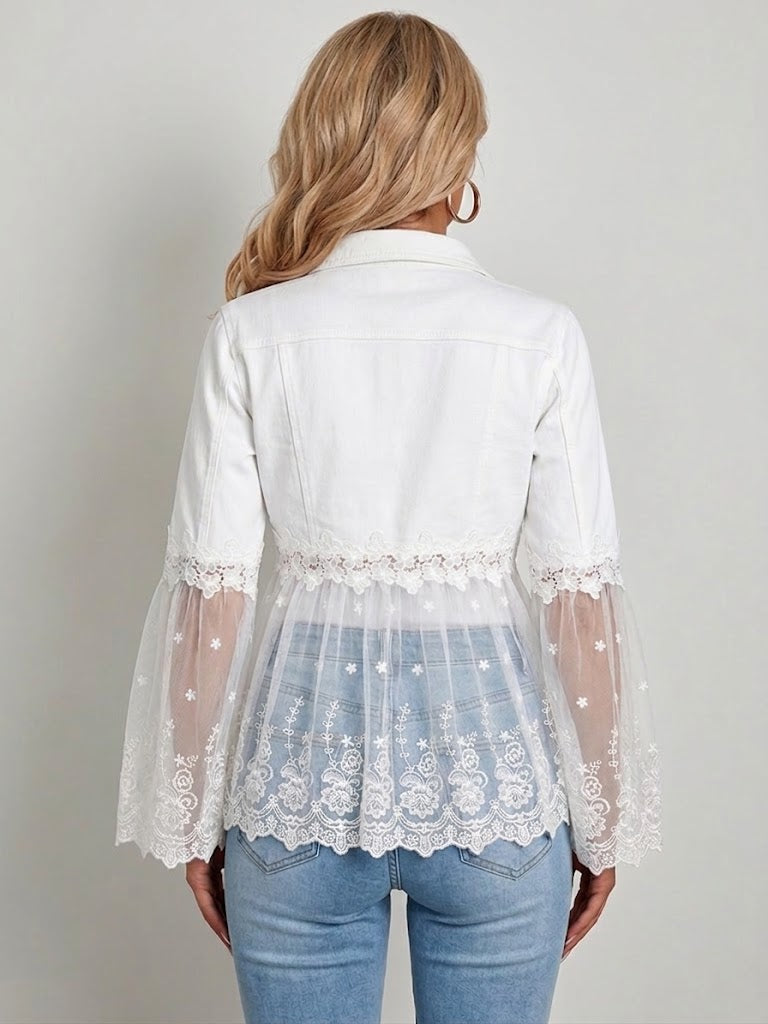 Addison - Lace panel jacket — view 2