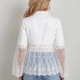 Addison - Lace panel jacket — view 2