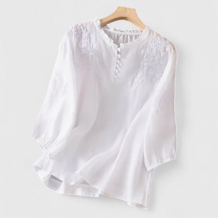 Adeline - elegant button front blouse — view 2