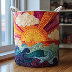 Quilted laundry basket — Meadow Bloom
