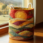 Quilted laundry basket — Sun Glow