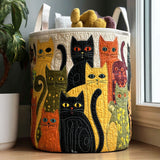 Quilted laundry basket — Cat Carnival