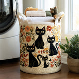 Quilted laundry basket — Cats in Bloom
